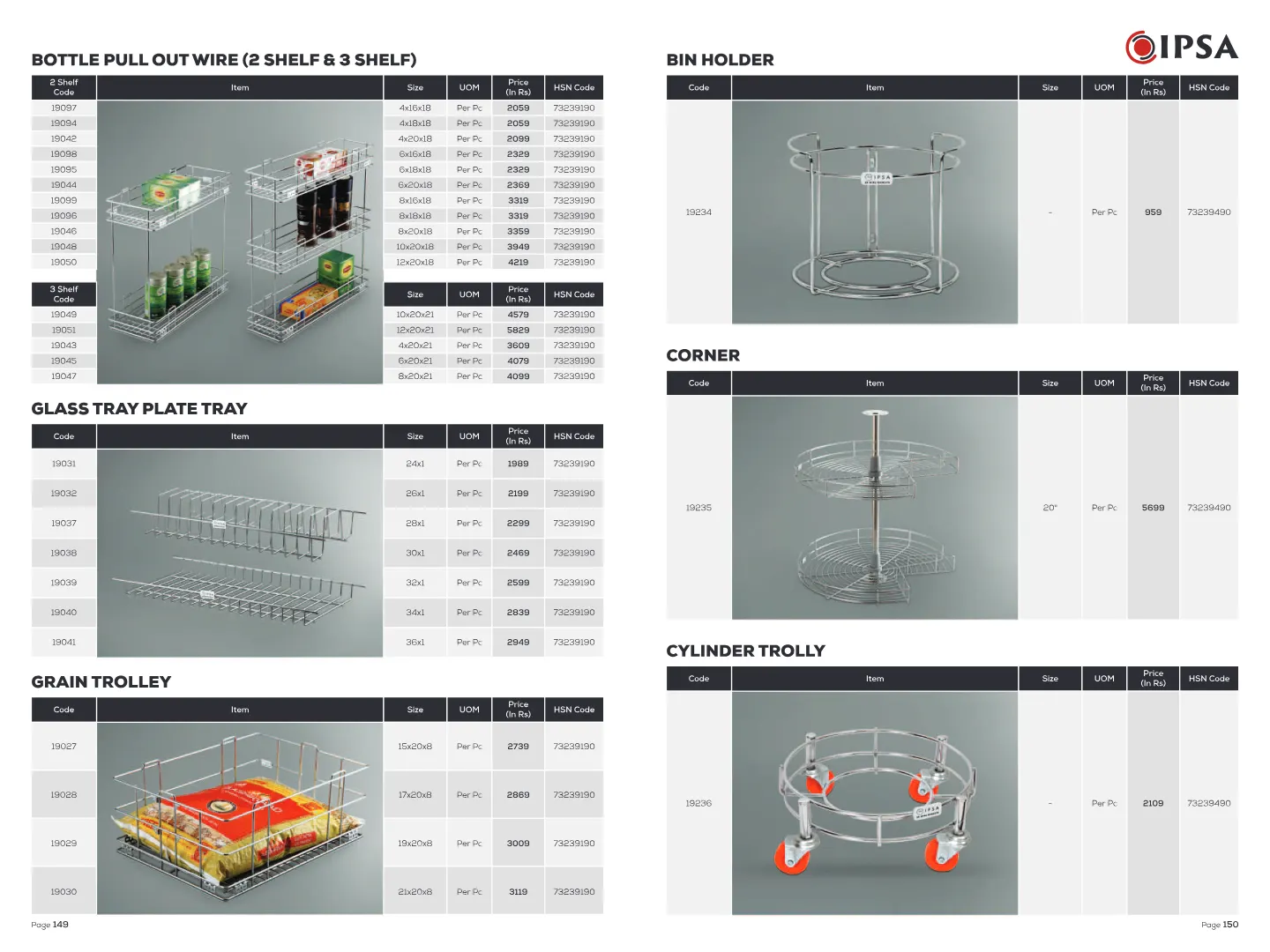Bottle Pull Out Wire 3 Shelf